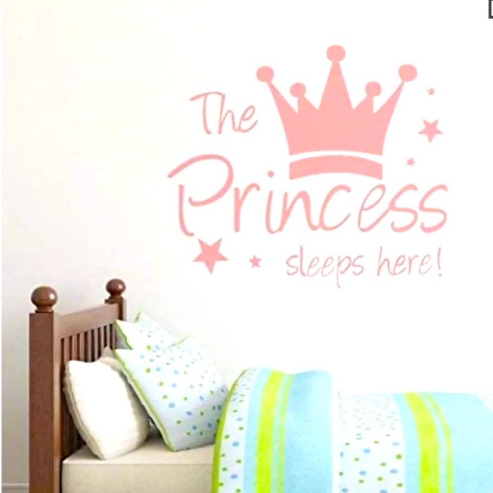 Princess sleeps here wall decal